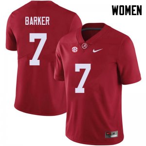NCAA Women's Alabama Crimson Tide #7 Braxton Barker Stitched College 2018 Nike Authentic Red Football Jersey DH17D74KI
